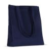 Bolsa de algodón reciclado con fuelle 140g/m² 38x10x42cm Azúl oscuro | sin montaje de publicidad | no disponible | no disponible | no disponible