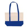 Bolsa de playa lona de algodón OEKO-TEX® 280g/m² 42x10x30cm Azul / Blanco | sin montaje de publicidad | no disponible | no disponible | no disponible