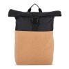 Mochila Rolltop corcho y R-PET 18L Negro | sin montaje de publicidad | no disponible | no disponible | no disponible
