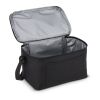 Bolsa isotérmica R-PET 600D para 6 latas, 25 x 14,5 x 15,5 cm, 5 litros Negro