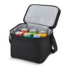 Bolsa térmica con doble compartimento R-PET 600D, 30 x 20 x 25 cm, 15 litros Negro