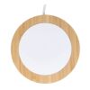 Cargador inalámbrico bambú y RABS 15W Blanco-Natural | sin montaje de publicidad | no disponible | no disponible | no disponible