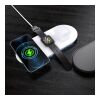 Cargador inalámbrico rápido 3 en 1 de 15 W para teléfono, Apple Watch y AirPods. Blanco | sin montaje de publicidad | no disponible | no disponible