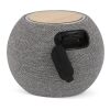 Altavoz de 5W y cargador inalámbrico de 15W R_PET & Bamboo Gris | Impresión Digital | top | Ø 55 mm | no disponible