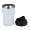 Termo de acero inoxidable reciclado para café para llevar, 400 ml. Blanco | sin montaje de publicidad | no disponible | no disponible
