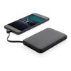 Powerbank 5.000 mAh de bolsillo con cables integrados negro | sin montaje de publicidad | no disponible | no disponible
