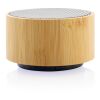 Altavoz inalámbrico FSC® bambú y RCS 3W negro | sin montaje de publicidad | no disponible | no disponible