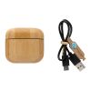Auriculares TWS de bambú y plástico reciclado RCS marron | sin montaje de publicidad | no disponible | no disponible