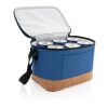 Bolsa y nevera bicolor con detalle de corcho azul | sin montaje de publicidad | no disponible | no disponible | no disponible