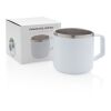 Taza de acero inoxidable blanco | sin montaje de publicidad | no disponible | no disponible