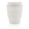 Taza de café reutilizable con tapa de rosca 350ml blanco