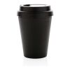 Taza de café reutilizable de doble pared 300ml negro | sin montaje de publicidad | no disponible | no disponible