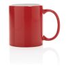 Taza básica de cerámica rojo | sin montaje de publicidad | no disponible | no disponible