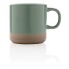 Taza de cerámica esmaltada verde | sin montaje de publicidad | no disponible | no disponible