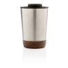Taza de café de corcho y acero inoxidable GRS RPP plata | sin montaje de publicidad | no disponible | no disponible