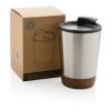 Taza de café de corcho y acero inoxidable GRS RPP plata | sin montaje de publicidad | no disponible | no disponible
