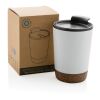 Taza de café de corcho y acero inoxidable GRS RPP Blanco | sin montaje de publicidad | no disponible | no disponible