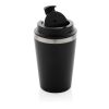 Taza de doble pared reciclado RCS Java 350 ml negro | sin montaje de publicidad | no disponible | no disponible