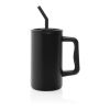 Taza Cube de acero reciclado RCS de 800ml. negro | sin montaje de publicidad | no disponible | no disponible