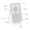 Ventilador escritorio recargable plástico reciclado Aervina Blanco | sin montaje de publicidad | no disponible | no disponible