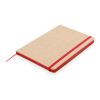 Libreta A5 ecológica de kraft rojo | sin montaje de publicidad | no disponible | no disponible