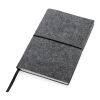 Libreta A5 tapa blanda de fieltro reciclado certificado GRS negro | sin montaje de publicidad | no disponible | no disponible