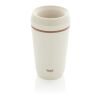 Vaso de plástico reciclado Topl To Go con tapa patentada 360 marron