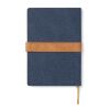 Libreta VINGA Bosler de lona reciclado RCS azul marino | sin montaje de publicidad | no disponible | no disponible