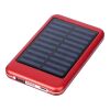 Power Bank solar de aluminio Tycho rojo | sin montaje de publicidad | no disponible | no disponible