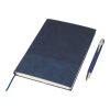 Set de cuaderno de PU reciclado (A5) y bolígrafo Tarek negro | sin montaje de publicidad