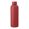 Botella termo de acero inox. reciclado Isaías rojo oscuro