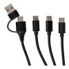 Cable de carga Hexa | 6-en-1 negro