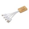 Cable de carga de bambú blanco
