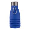 Botella plegable de silicona Erin azul cobalto
