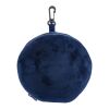 Almohada y antifaz de viaje, de poliéster Leontine azul