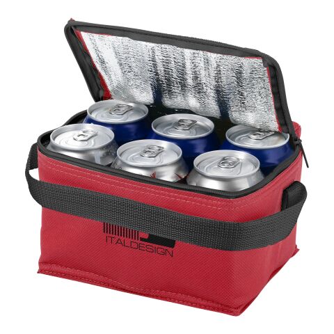 Bolsa isotérmica para 6 latas &quot;Spectrum&quot; Estándar | Rojo | sin montaje de publicidad | no disponible | no disponible