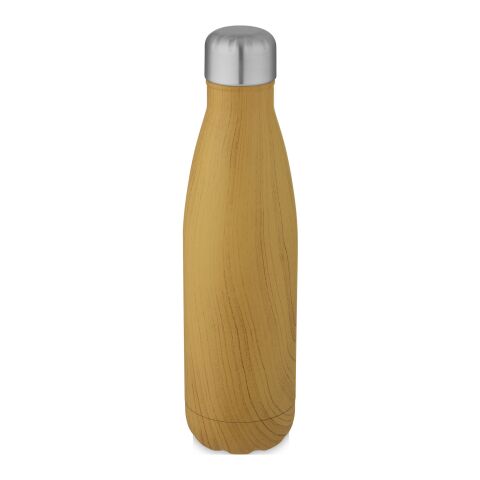Bidón con aislamiento al vacío de acero inoxidable de 500 ml con aspecto de madera &quot;Cove&quot; Estándar | Natural mezcla | sin montaje de publicidad | no disponible | no disponible