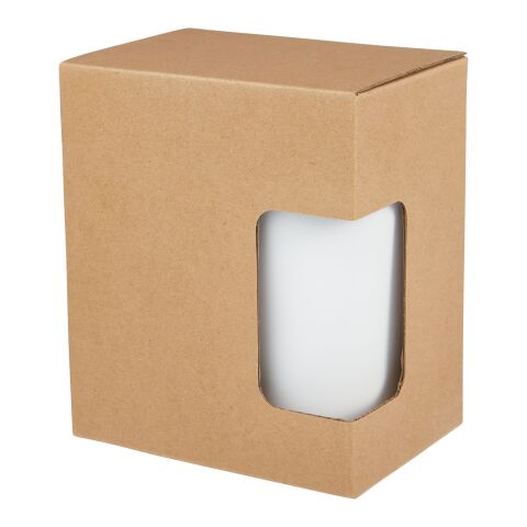 Taza de 400 ml con doble pared reciclada &quot;Nordia&quot; Estándar | Blanco | sin montaje de publicidad | no disponible | no disponible