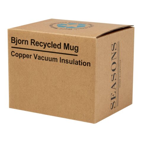 Taza de acero inoxidable reciclado con certificado RCS con aislamiento de cobre de 360 ml &quot;Bjorn&quot; Estándar | Blanco | sin montaje de publicidad | no disponible | no disponible