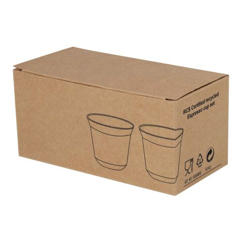 Juego de tazas para espresso de acero inoxidable de 80 ml con certificado RCS &quot;Duo&quot; Estándar | Plateado | sin montaje de publicidad | no disponible | no disponible