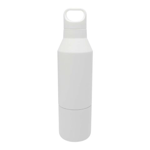 Botella isotérmica de acero inoxidable reciclado de 600 ml con certificado RCS y vaso de 300 ml &quot;Odessy&quot; Estándar | Transparente claro | sin montaje de publicidad | no disponible | no disponible