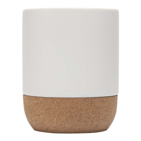 Taza de cerámica para sublimación de 300 ml con detalles de corcho &quot;Billie&quot; Estándar | blanco | sin montaje de publicidad | no disponible | no disponible | no disponible