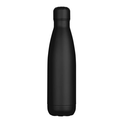 Bidón de 750&nbsp;ml de acero inoxidable reciclado con certificado RCS de una sola pared "Cove" Estándar | Negro intenso | sin montaje de publicidad | no disponible | no disponible