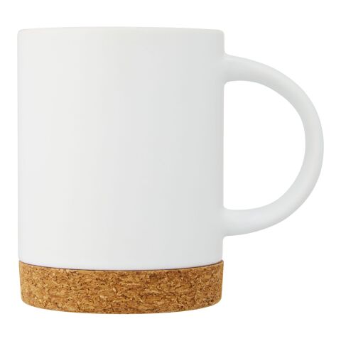 Taza de cerámica de 425 ml con base de corcho &quot;Neiva&quot; Estándar | Blanco | sin montaje de publicidad | no disponible | no disponible