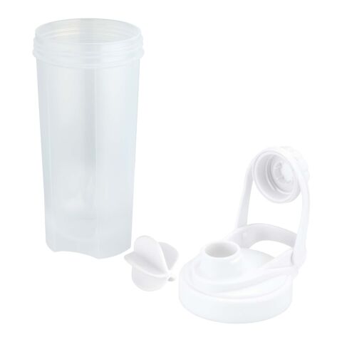 Bidón deportivo de 700&nbsp;ml con bola agitadora "Forza" Blanco | sin montaje de publicidad | no disponible | no disponible