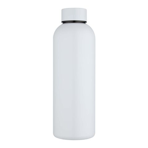 Botella de agua de 750&nbsp;ml de acero inoxidable reciclado con pared simple para sublimación y con certificado RCS "Spring" Estándar | Blanco | sin montaje de publicidad | no disponible | no disponible