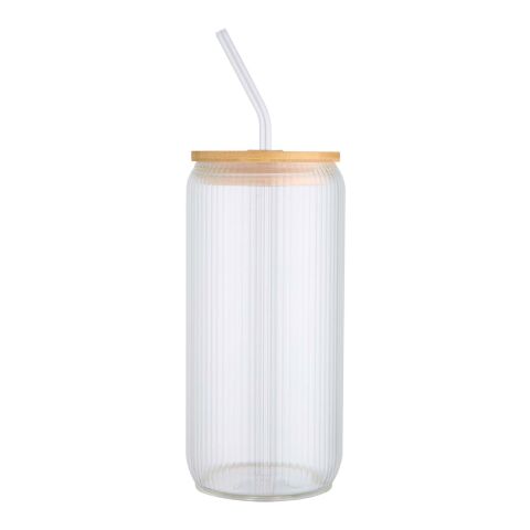Jarra de 500 ml de vidrio borosilicato de pared simple con tapa de bambú &quot;Mirage&quot; Estándar | blanco | sin montaje de publicidad | no disponible | no disponible