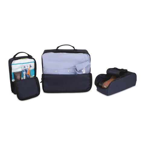 Set cubos de embalaje de 3 piezas Renew AWARE™ rPET azul marino | sin montaje de publicidad | no disponible | no disponible