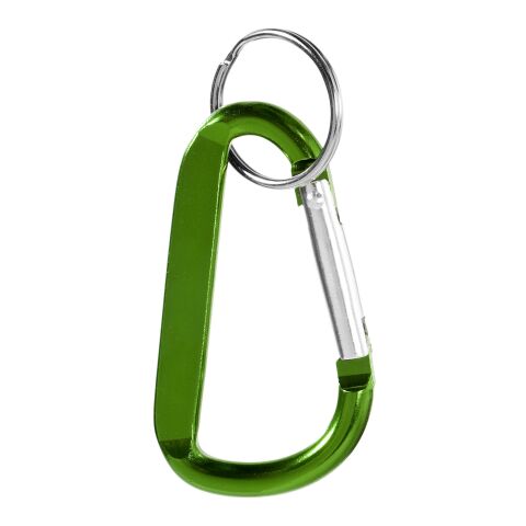 Llavero con mosquetón de aluminio reciclado "Timor" Verde