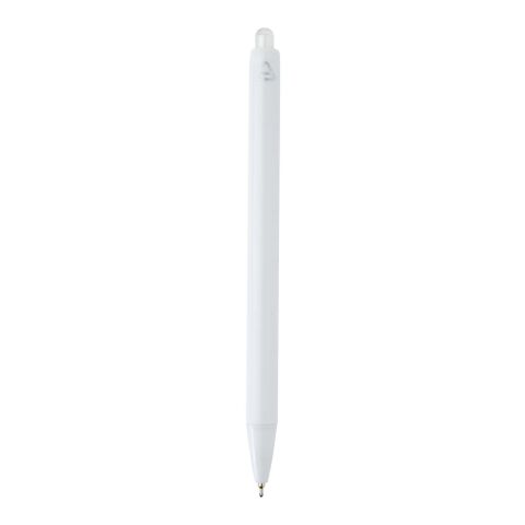 Bolígrafo de doble inyección de material reciclado RCS (tinta azul) "Glen" blanco